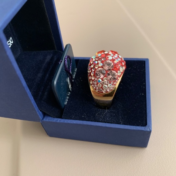 Swarovski Chic Ring Multi Red - Picture 2 of 2
